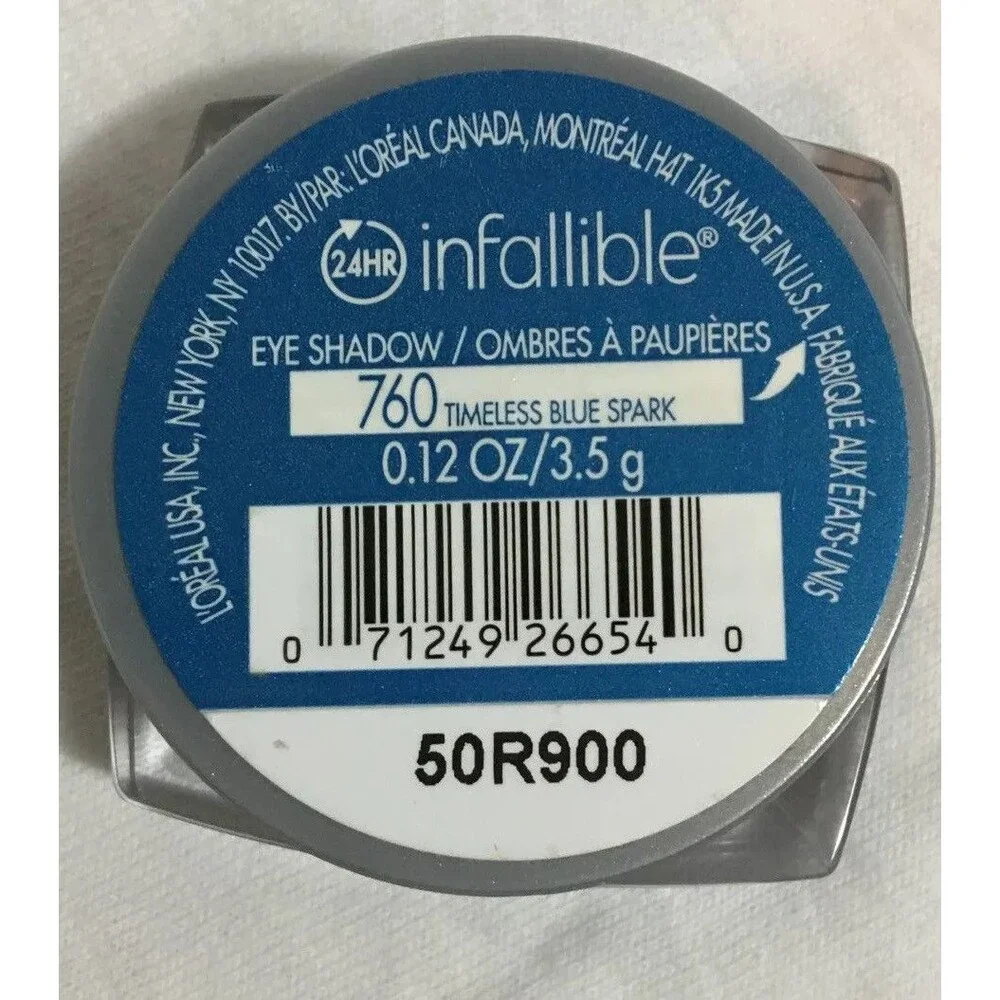 L'Oreal Paris Infallible 24HR Eye Shadow. 760 Timeless Blue Spark